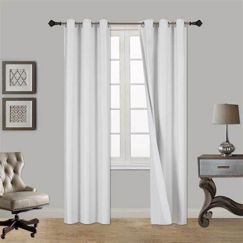 window drapes heavy fabric with metal grommets 56x84 walmart|Wehilion 2 Panels Solid Thermal Insulated Grommet and.